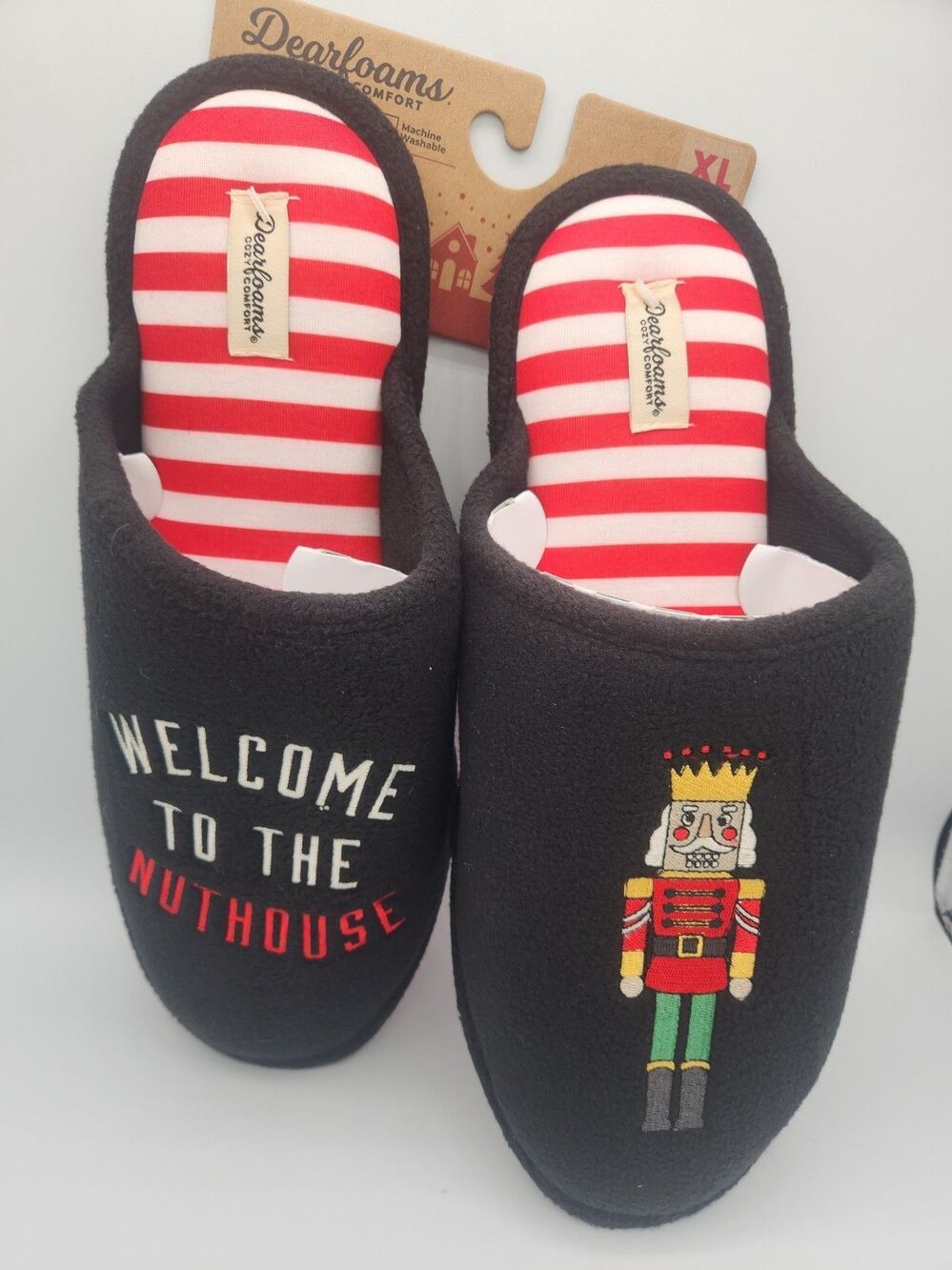 Dear Foam Cozy Comforter Slip On House Shoes Size Extra Large 13/14 Soldier